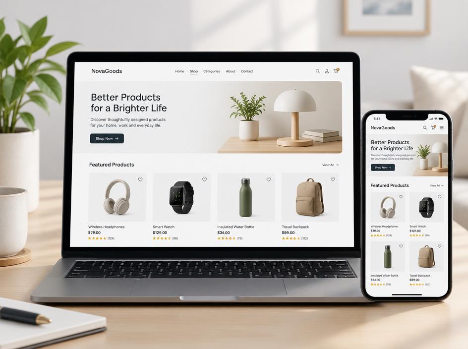 Online Stores website example